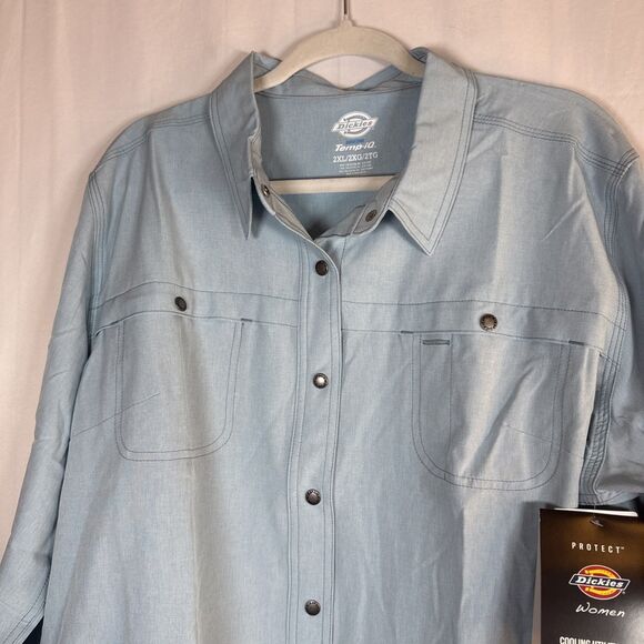 Dickies Women’s Long‑Sleeve Temp‑IQ® Cooling Utility Shirt, Blue 2XL NWT - Picture 11 of 16